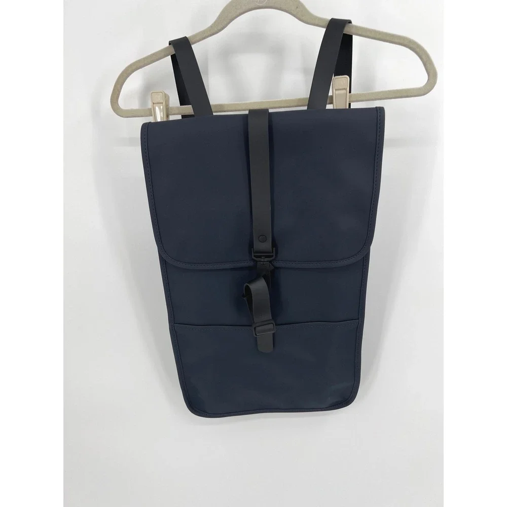 Rains Backpack Mini Navy Blue Waterproof Laptop Rucksack 13020 Modern Minimalist